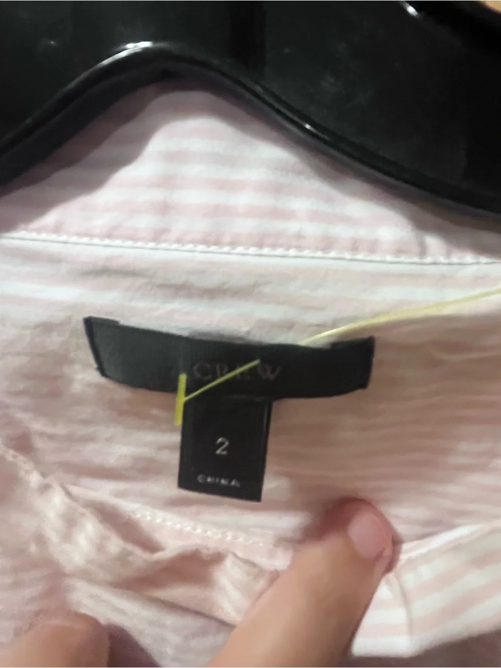 J. Crew Light Pink Pinstripe Long-Sleeve Blouse